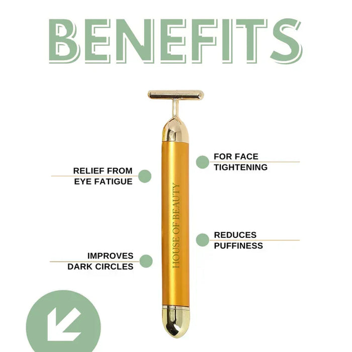 24K Gold Facial Massage Electric Roller | š„FLAT 61% OFF SALEš„