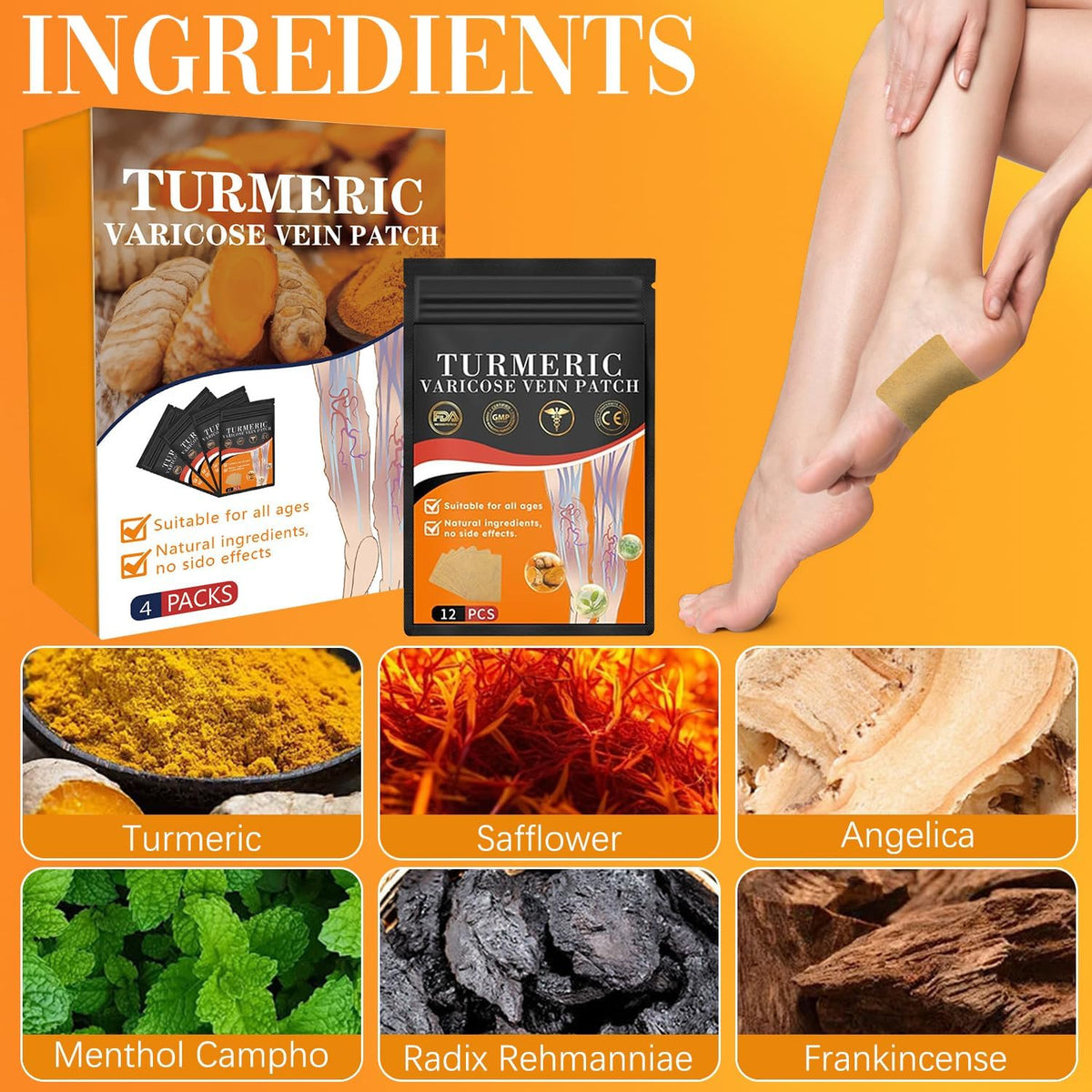 VeinEase⢠-Turmeric Varicose Vein Patches | š„FLAT 50% OFF SAVINGš„