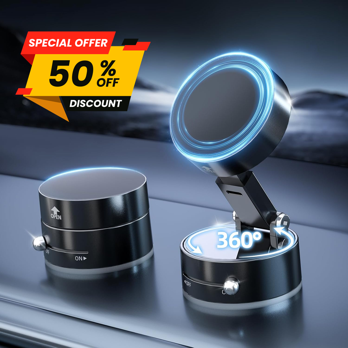 Vacuum Suction Magnetic Phone Holder | š„FLAT 50% SAVINGš„